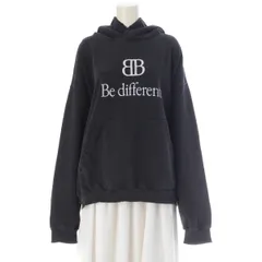 バレンシアガ Be different デストロイ加工 フーディ パーカー トップス 720426 ブラック L【中古】のサムネイル
