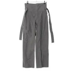 イッセイミヤケ 95SS ウール シルク　レーヨン ベルテッド デザイン 巻き パンツ グレー F【中古】のサムネイル