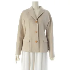 エルメス 23AW カシミヤ テーラードジャケット ロゴボタン ソルド品 3H0223DB アイボリー 38【中古】のサムネイル
