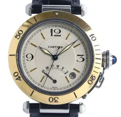 美品 Cartier カルティエ パシャ パワーリザーブ コンビ 38mm アイボリーダイヤル YG/SS W3101255 デイト 自動巻き メンズのサムネイル