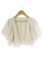 ルゥデルゥ Rew de Rew リバーシブル ボレロ 半袖 シフォン レース ベージュ QQQのサムネイル