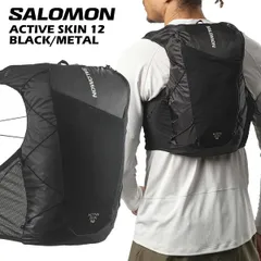 サロモン アクティブスキン 12 ブラック メタル SALOMON ACTIVE SKIN 12 BLACK/METAL lc2177400 ウェア ランニングベスト ランニングバッグ メンズ ウィメンズ ユニセックス のサムネイル