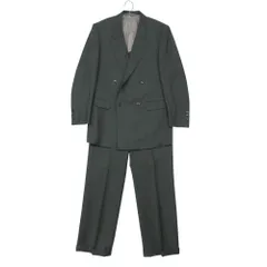 Christian Dior クリスチャンディオール スーツ モヘア混 ダブルブレスト セットアップ ノータックパンツ モスグリーン A6 メンズ 【中古】のサムネイル