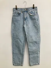 HOTPING ホットピング デニムパンツ 26/S スカイブルー フルレングス 無地 スタンダード テーパード ハイウエスト ヴィンテージ レディースのサムネイル