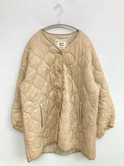 apre jour アプレジュール ブルゾン F ベージュ ナイロン 無地 キルティング ミドル丈 フードなし ボタン留め レディースのサムネイル