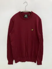 LYLE&SCOTT ライルアンドスコット ニット/セーター XS レッド コットン 無地 ワンポイント ミドル丈 長袖 クルーネック(丸首) メンズ レディースのサムネイル