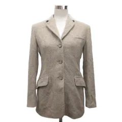 マックスマーラ ウィークエンドライン MAX MARA WEEKEND LINE テーラードジャケット ブレザー ツイード シングル 襟切替 40 ベージュ ■IBO100のサムネイル