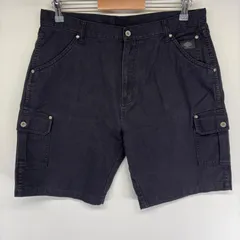 古着 ハーレーダビッドソン HARLEY DAVIDSON デニム パンツ ハーフパンツ ワンポイントロゴ カーゴ w34  ブラック系 メンズのサムネイル