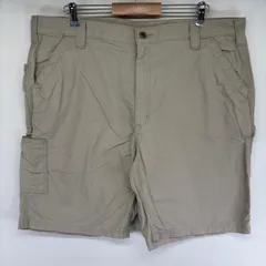 古着 カーハート Carhartt ダック パンツ ペインター ワーク ショーツ ハーフパンツ ジップ ワンポイントロゴ w42  グレー系 メンズのサムネイル