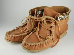 【USED/B】AMIMOC アミモック モカシンショートブーツ 24㎝のサムネイル