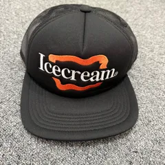 新品未使用　タグつき　ESSENTIAL TRUCKER CAP 441-2800　ICECREAM アイスクリーム　NIGO ファレルウィリアムス　ブラック　キャップ　帽子　定価以下のサムネイル