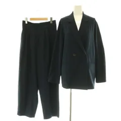 ユナイテッドアローズ A DAY IN THE LIFE UNITED ARROWS セットアップ  上下 25SS テーラードジャケット ダブルブレスト カーブパンツ タック リネン混 M 紺 ネイビー /HSのサムネイル