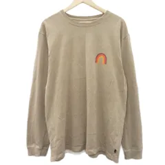 クイックシルバー QUIKSILVER Tシャツ カットソー XL 茶色 ブラウン ラウンドネック 長袖 プリント /HO41 ■GY70のサムネイル
