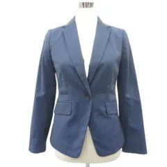 バナナリパブリック BANANA REPUBLIC テーラードジャケット 上着 ミドル丈 シングル 総裏地 2 紺 ネイビー /HO48 ■GY70のサムネイル