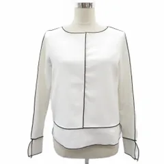 ザラ ベーシック ZARA BASIC カットソー S 白 ボートネック 長袖 パイピング /SY66 ■GY70のサムネイル