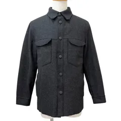 美品□C.P.Company シーピーカンパニー 98AW 29181A28 ウール ロゴボタン 長袖 シャツジャケット チャコール 3 イタリア製 メンズのサムネイル