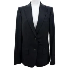 極美品☆GUCCI グッチ 2002年製 092825 トムフォード期 ロゴボタン シングル テーラードジャケット ブラック 40 伊製 正規品 レディースのサムネイル