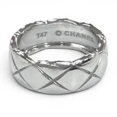 極美品▼CHANEL シャネル W14629 750(WG) ココ クラッシュ リング 指輪 シルバー 47 (JP7号) 重量5.43g レディース アクセサリーのサムネイル