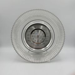★まるで太陽の眩いLofty 置時計 ★クォーツ式 ガラス製メンテナンス済み★ ☆まるで太陽の眩いLofty 置時計 ☆クォーツ式 ガラス製メンテナンス