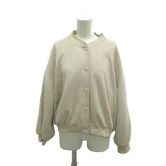 ザラ ZARA ブルゾン M アイボリー 無地 長袖 リブ襟 /RS ■GY75のサムネイル