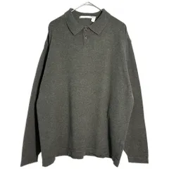 90年代 PERRY ELLIS ペリー エリス コットンニットポロシャツ グリーン(メンズ L)中古 古着 Y6216のサムネイル