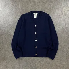 スコットランド製 Vintage L.L.Bean エルエルビーン カーディガン セーター Vネック シェルボタン ウール  紺 ヴィンテージ ビンテージ レディースのサムネイル