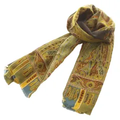 エトロ ETRO ストール マフラー ペイズリー柄 ウール シルク混 マルチカラー オリーブ 緑 グリーン /SS ■OS ■GY62のサムネイル
