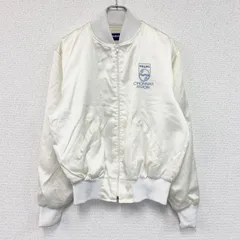 80s　Holloway　ホロウェイ　ナイロンスタジャン/スタジアムジャケット　ヴィンテージ　アイボリー　Mサイズ　古着【値引き交渉OK！】のサムネイル
