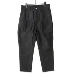 SASSAFRAS ササフラス Wheel Barrow Pants ウィールバロー ワークパンツ ボタンフライ 無地 コットン 日本製 ブラック 黒 S 27114381のサムネイル