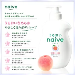 ナイーブ ボディソープ 桃の葉エキス配合 ジャンボ 530ml ※沖縄・離島地域配送不可のサムネイル