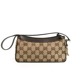 極美品 GUCCI 120940 チェーンアクセサリーポーチ キャンバス GG