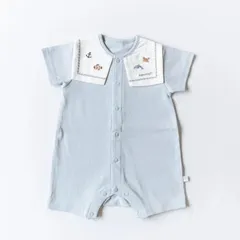 ベビー服 mocmof セーラーロンパース 70㎝ ブルー ベビー 半袖 出産祝い 水族館 661117のサムネイル