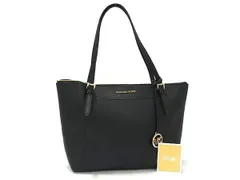 MICHAEL KORS マイケルコース トートバッグ ブラック レザー レディース ゴールド金具 超美品のサムネイル