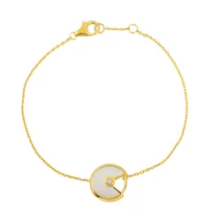 カルティエ Cartier アミュレット ドゥ シェル ダイヤ ブレスレット XS 15.5cm K18 YG 750 Amulette Bracelet【証明書付き】 90330454のサムネイル