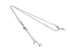 極美品 Christian Dior ロゴ キューブ ネックレス シルバーカラー