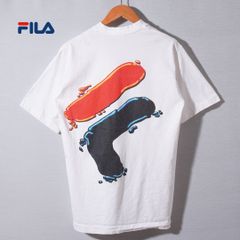 美品 90s USA製 フィラ FILA Tシャツ M ホワイト ヴィンテージ シングルステッチ ビッグロゴ Vintage ストリート スポーツ Vintage 古着 b8021