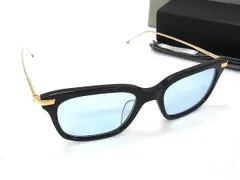 THOM BROWNE トム ブラウン サングラス アイウェア TB-701-A-BLK-GLD-49-AF ブラック ゴールド系 アセテート チタン メンズ アジアンフィット 超美品のサムネイル
