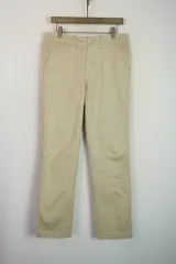 FOB FACTORY エフオービーファクトリー NARROW U.S TROUSERS ナロー トラウザー チノ パンツ チノパン F0514 ベージュ サイズS 4641Q★4のサムネイル
