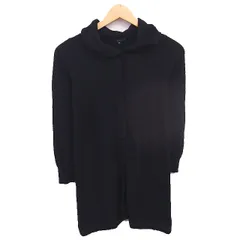 タバサ TABASA カーディガン ニット ひざ丈 薄手 長袖 34 黒 ブラック /TT ■GY99のサムネイル