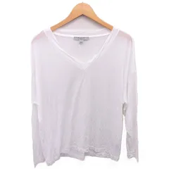 オールセインツ ALLSAINTS Tシャツ カットソー Vネック 無地 シンプル 透け感 シアー 薄手 長袖 M ホワイト 白 /TT ■GY99のサムネイル