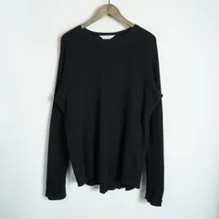 定番 UNUSED アンユーズド Long Sleeve Waffle ワッフル サーマル カットソー 長袖 Tシャツ サムホール US0701 黒 サイズ3 4715Q★4のサムネイル