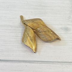 塩】grosse グロッセ ゴールドカラー ブローチ アクセサリー リーフ 葉