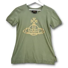 Vivienne Westwood ANGLOMANIA ヴィヴィアンウエストウッド オーブ スタッズ 半袖Tシャツ カットアート 緑 グリーン L レディース 通年 ゴーゴー古着マルイ北千住店 2 No.2719のサムネイル