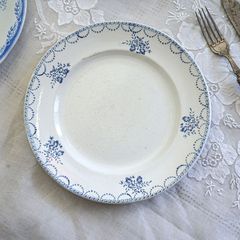 アンティーク フランス 花柄 サンタマンオーバルプレート アンティーク