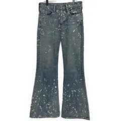 SUGARHILL 24AW MOLDED DENIM TROUSERS FLARED CUT フロッキーペンキプリントフレアデニムパンツ ジーンズ 定価70,400円のサムネイル