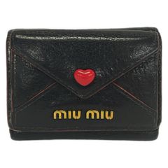 Miu Miu 財布 マドラスラブ 三つ折りコンパクト ゴール金具 - メルカリ