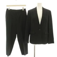 ザ・スーツカンパニー THE SUIT COMPANY スーツ ノーカラージャケット スラックス パンツ 36 38 黒 ブラック T9325J1 T9325P1 /HNのサムネイル