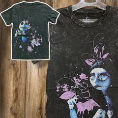 ムービー Tシャツ ナイトメアー ビフォア クリスマス サリー ジャック 紫 花 両面 ムービー 黒 00s S(日本サイズでM相当)サイズ 古着 ビンテージ used vintage  p20/