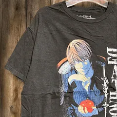 アニメ Tシャツ デスノート 夜神月 リンゴ 死神 キャラ 漫画 ジャンプ 黒 00s XLサイズ 古着 ビンテージ used vintage  p10のサムネイル