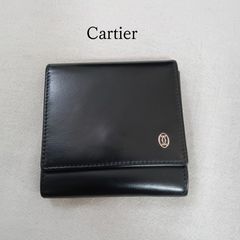 カルティエ Cartier コインケース 小銭入れ 黒 ブラック メンズ
